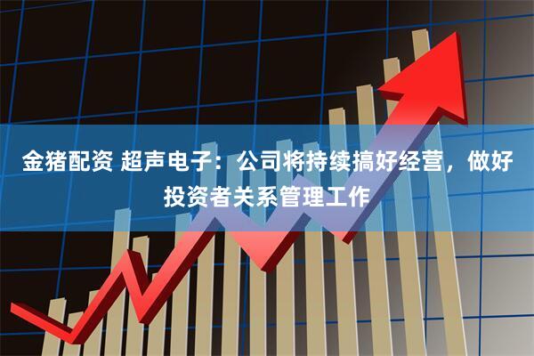 金猪配资 超声电子：公司将持续搞好经营，做好投资者关系管理工作
